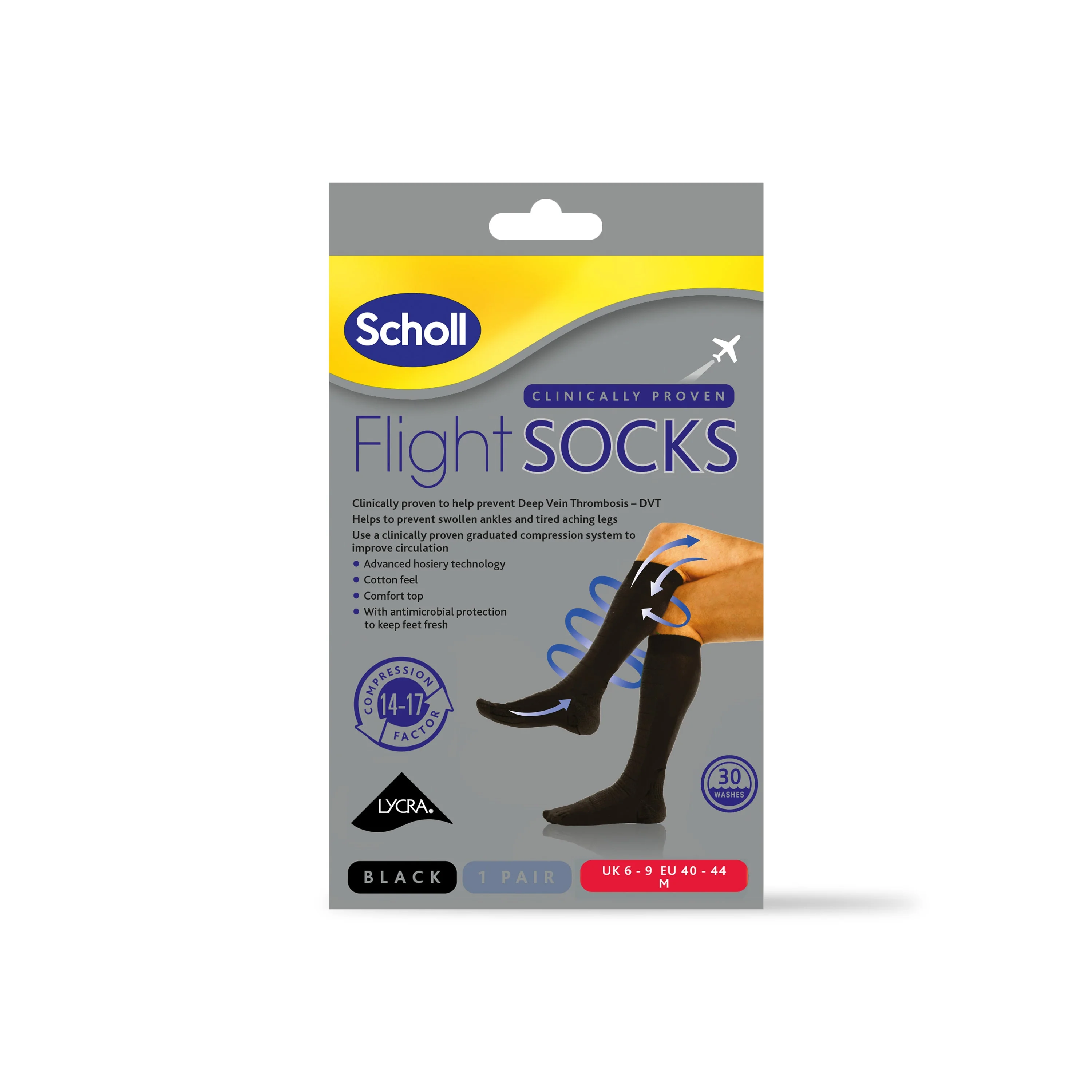 Flight Socks Cotton Feel: Black - Image 5