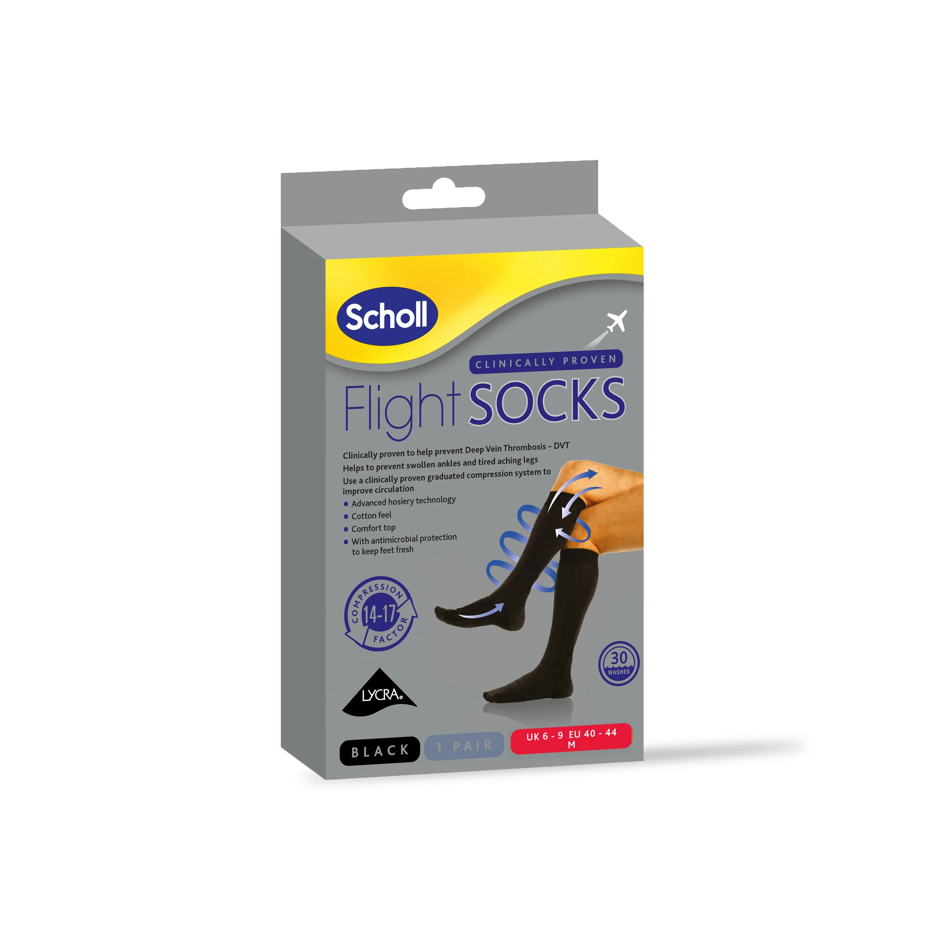 Flight Socks Cotton Feel: Black - Image 6